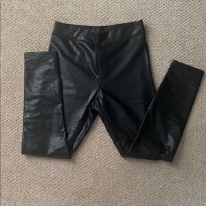 Black Faux Leather Leggings